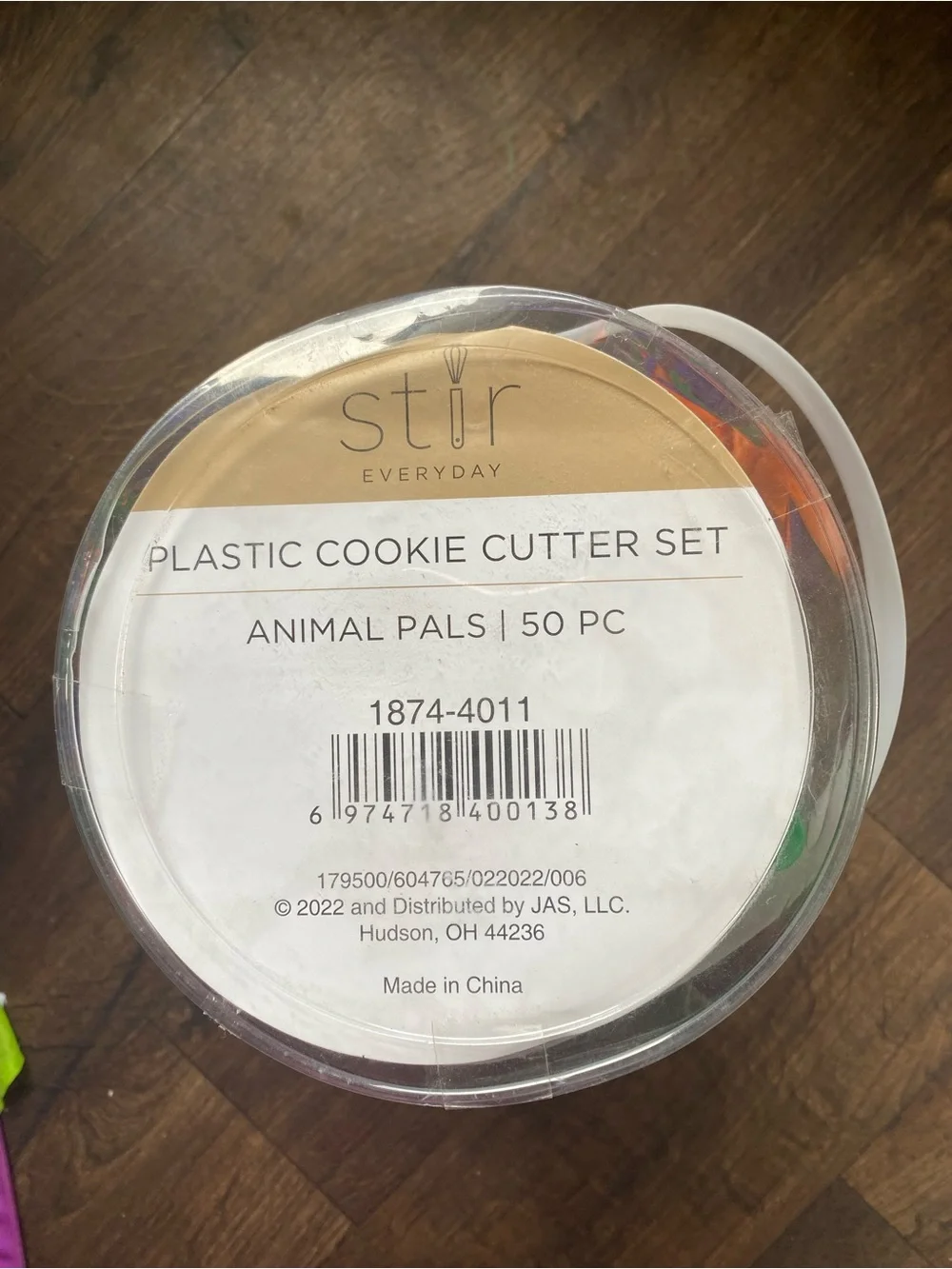 Stir Everyday Animal Cookie Cutter Set - Orange, Green, Purple